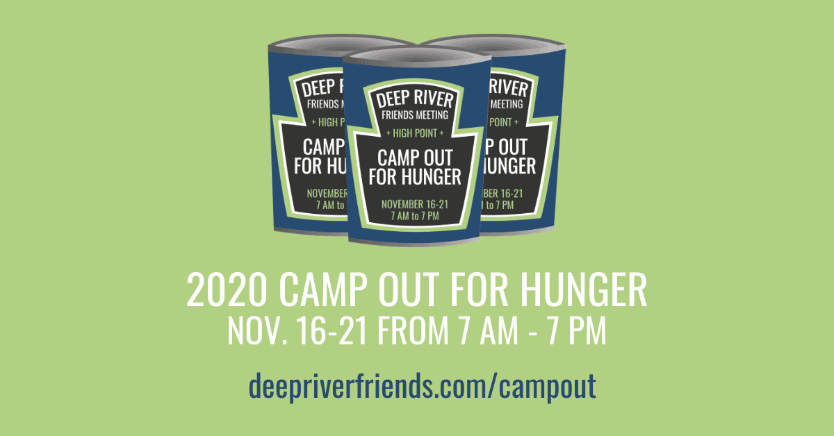 Camp Out for Hunger Deep River Friends Meeting