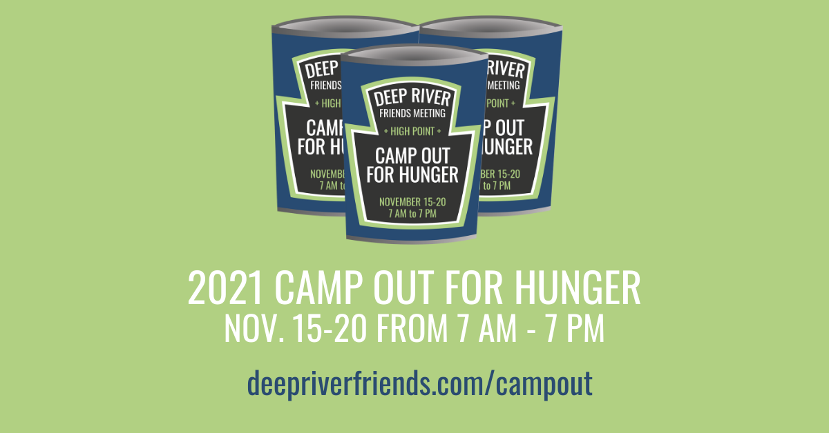 Camp Out for Hunger Deep River Friends Meeting